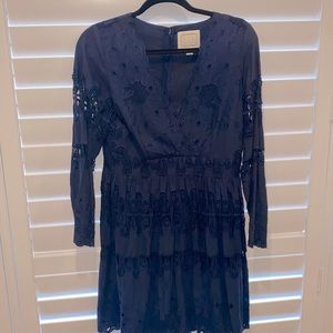 Sail to Sable navy zip back dress 8